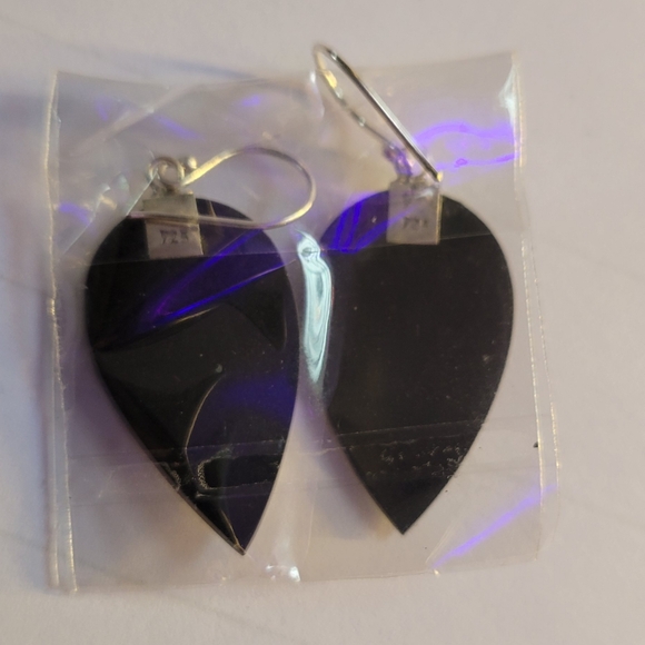 Abalone shell dragonfly drop earrings sterling silver - Picture 2 of 5